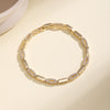 Elegant Minimalist Inlaid Cubic Zirconia Rectangle Oval Link Chain Bracelets For Women Wedding Party Daily Jewelry - Image 6