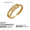 Three Slidable Zircon Pendant Necklace Bracelet Ring Gold Plated Stainless Steel Chain Necklaces Bracelets Rings Jewelry Set - Image 13