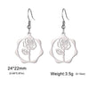 Birth Flowers Dangle Earrings Stainless Steel Gold Color Daisy Rose Snowdrop Women's Floral Earring Jewelry Birthday Gift - Image 30