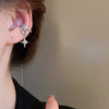 2Pcs Y2K Zircon Cross Star Pendent Clip Earrings for Women Moonlight Stone Asymmetry Fake Cartilage Ear Cuff Clip Jewelry - Image 5