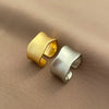 Silver Rings For Women Simple Elegant Open Vintage Gold Wide Flat Ring Jewelry Gift - Image 5