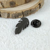 punk feather hollow stainless steel gold-plated badge, suit lapel pin black, men's brooch set - Image 4