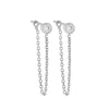 Zircon Tassel Chain Dangle Earrings for Women Gold Color Pierced Ear Stud Earrings Jewelry Accessories - Image 29