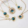 2Pcs/Set Planet Universe Moon Series CZ Pendant Necklace Sliver Gold Color Titanium Steel Chain Choker Jewelry Gift - Image 6