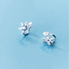 Silver Color Inlaid Zircon Snowflake Ear Clip Without Pierced Earrings for Women Christmas Gift Jewelry - Image 6