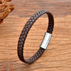 Simple Classic Stainless Steel Bracelet for Women Men Braided Leather Bangles Special Birthday Party Couple Jewelry Gift - Image 14