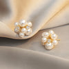 Elegant Romantic Unique Flower Pearl Stud Earrings For Woman Korean Jewelry Party Girl's Lady Temperament Accessories - Image 5