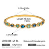 Romantic Colorful Geometric Zircon Inlay Bangle For Women Gold Pvd Plated Stainless Steel Jewelry - Image 10