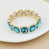 crystal bracelet For Women colorful Geometric rhinestone square elastic thread red white pink bracelet boho style - Image 11