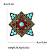 Turquoise Blue Brooches for Women Unisex Tibetan Style Pins Star Rhinestone Office Party Friend Gifts Jewelry Accessories - Image 28