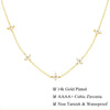 Dainty Lucky Leaf Necklace for Women Silver Gold Plated Cute CZ Flower Pendant Choker Jewelry Gifts - Image 4