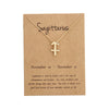 12 Zodiac Sign Necklaces With Cardboard Constellations Pendant Gold Color Chains Choker For Women Birthday Jewelry - Image 19