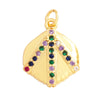 Fish Monta Ray Marine Organism Sea Conch Shell Nautil Coral Branch Charm Pendant,Gold Plated Zircon Jewelry Finding Supplies - Image 25