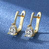Silver Yellow/Pink/Clear Zircon Stud Earrings For Women Bridal Wedding Silver Jewelry - Image 3
