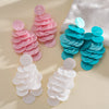 Bohemian Turquoise Color Round Acrylic Dangle Earrings Women Layered Long Tassel Sequins Drop Earrings Beach Vacation Jewelry - Image 4