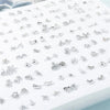 100Pairs/SET Silver Color Heart Star Bowknot Small Stud Earrings Set Animals Earrings For Women Jewelry Gifts - Image 4