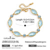 Zircon Geometric Cuff Bracelet For Women Gold Pvd Plated Stainless Steel Cuff Bracelet Jewelry - Image 12