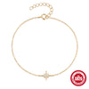 European American Style Eight-Pointed Star Zircon Bracelet Silver Personality Simple Versatile Bracelet - Image 18