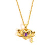 316L Stainless Steel Colorful Zircon Flower Star Pendant Necklace for Women Personality Special Jewelry Gifts - Image 12