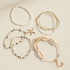7 Pcs Stackable Starfish Pendant Bracelet Set with Mini Seed Beads Handcrafted Beach Jewelry for Women - Image 6