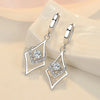 Silver Earrings Jewelry Retro Simple Pattern Purple White Zircon Earrings - Image 9