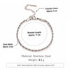 5Pcs Stackable Bracelets Women Stainless Steel Gold Plated Box/Paperclip/Beaded Link Chain Bracelet Jewelry - Image 15