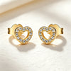 Silver and Compact Star Moon Heart-Shaped Snowflake Zircon Earrings for Women Minimalist Engagement Party Jewelry - Image 42