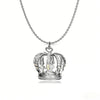 Crown Pendant Necklace on Long Sweater Chain - Image 12