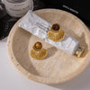 Vintage Tiger Eye Stud Earrings For Women Gold Plated Fan Shape Stainless Steel Earrings Jewelry Gift - Image 5