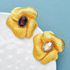 Charming Flower Brooches For Women Unisex 2-color Rhinestone Elegant Plants Party Office Brooch Pins Gifts - Image 4
