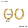 Carlidana Vintage Irregular Hammered Huggie Hoop Earrings Pvd Gold Plated Jewelry Stainless Steel Earrings Women Gifts - Image 5