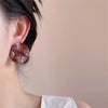 French Retro Irregular Geometric Acrylic Circle Earrings Fruit Color Twisted Round Resin Stud Earrings Women Wedding Jewelry - Image 5