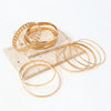 10pcs/set Metal Bangles Set For Women Heavy Punk Styles Hiphop Textured Bracelets Jewelry Accessories - Image 6