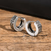 Punk Viking Hoop Earrings for Men Boys,Vintage Celtic Knot Stainless Steel Huggies Earrings,Hip Hop Cool Street Jewelry Gifts - Image 3