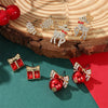 Christmas Earrings for Women Cute Cartoon Gingerbread Man Zircon Elk Snowflake Xmas Tree Pearl Earring Jewelry - Image 3