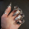 Adjustable Metal Claw Ring with Scrollwork in Bronze or Black - Image 3