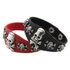 Punk Bracelet for Men Women Goth Black Leather Wristband with Metal Skull Spike Studded Rivets Cuff Bangle Adjustable - Image 3