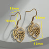 Gold Color Earrings Drop Stainless Steel Classic Jewelry for Woman Plant Charms Flower of Life Maple Leaf Snowflake Gift - Image 9