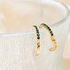 Stainless Steel Birthstone Earrings Minimalist Huggie Hoop Earrings for Women Tiny Round Circle Unisex - Image 33