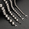Stainless Steel Chain Beaded Bracelet Adjustable Silver Color Smooth Metal Ball Link Bracelets Women Men Jewelry Gift - Image 1