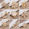 Mini Brooches for Women Clover Sun Flower Bow Knot Bee Cat Anti Slip Buckle Metal Lapel Pin Clothing Accessories - Image 3