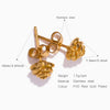 Women's Rose Ear Studs Simple Design Plated with Gold Stainless Steel Earrings for Women - Image 5