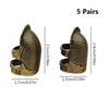 2PCS Vintage Adjustable Thimble Hand Sewing Thimble Ring Home Non-Slip Needle Press Finger Sleeve - Image 9