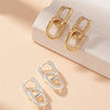 Stainless Steel Gold Color Geometric Square Hoop Earrings for Women Huggie Punk Hip-Hop Metal Round Circle Party Jewelry - Image 4