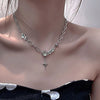 Bling Moonstone Star Cross Pendant Necklace for Women Punk Hip Hop Star Chain CrystalNecklace Party Y2K Jewelry Gift - Image 4