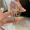 Roman Crystal Geometric Chain Bracelets for Women Goth Full Rhinestone Marquise Charm Bracelet Wed Jewelry Gift - Image 3