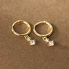 Silver Zircon Hoop Earrings For Women Punk Jewelry Gold Accessories - Image 4