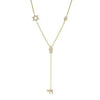 Lucky Cute CZ Star Eye Hand Chai Charm Lariat Y Necklace Amulet Judaism Sign of Life Gold Color Women Jewelry - Image 3