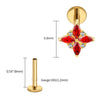 Titanium Marquise Flower Helix Stud 16G Four-Petal CZ Floral Cartilage Tragus Conch Ear Piercing Jewelry - Image 16