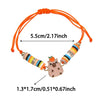 6pcs/Set Cartoon Capybara Zinc Alloy Soft Clay Handmade Adjustable Rope Bracelet For Girls - Image 2